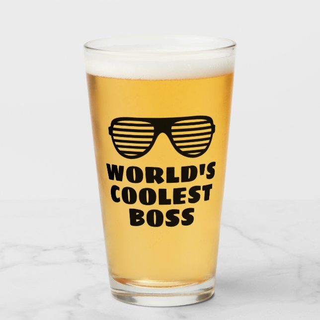 Das Coolste Boss-Bierglas der Welt Glas (Vorne (Gefüllt))