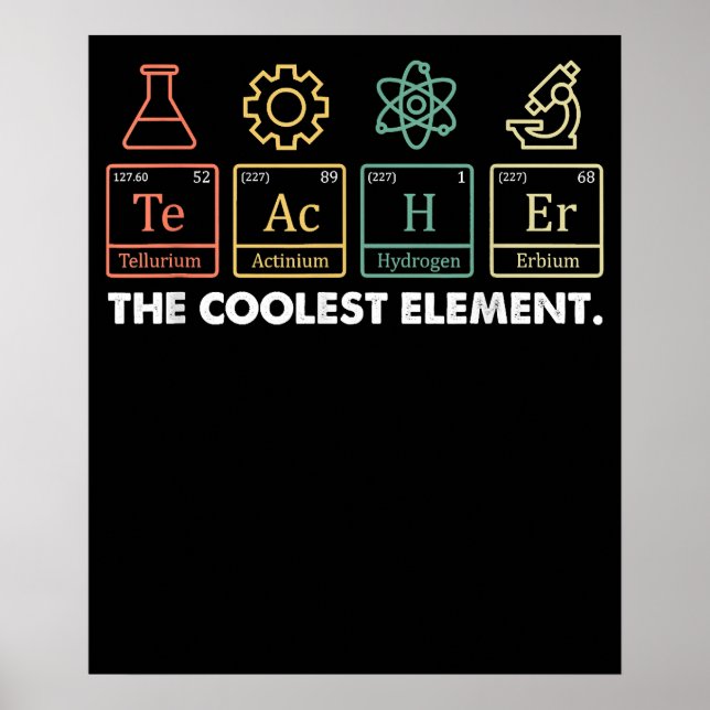 Das Coolste Element Periodensystem Chemielehrer Poster (Vorne)