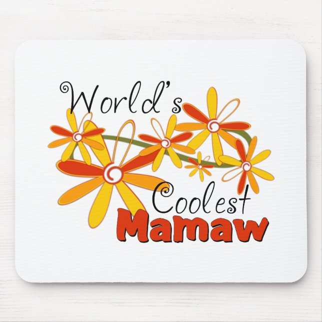 Das coolste Mamaw der Blumenwelt Mousepad (Vorne)