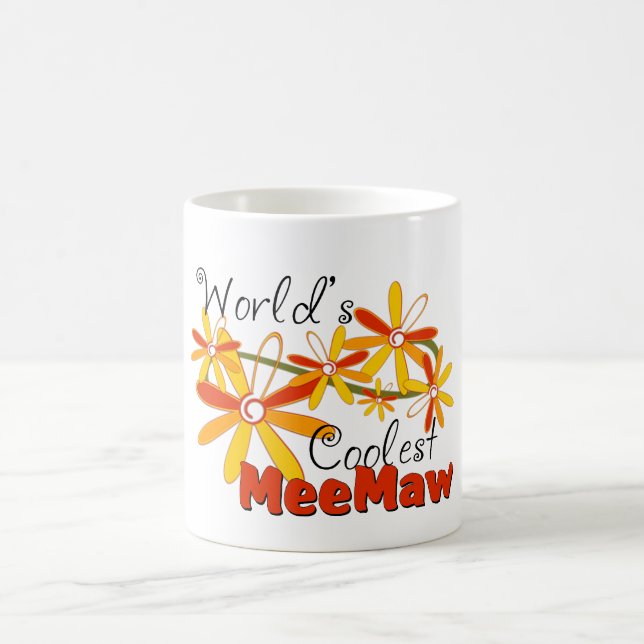 Das coolste Meemaw der Blumenwelt Kaffeetasse (Mittel)