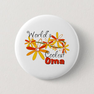 Das coolste Oma der Blumenwelt Button