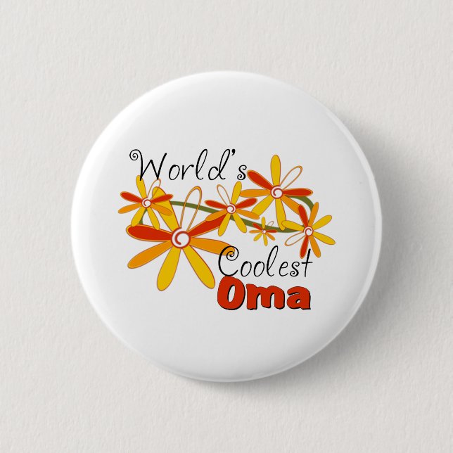 Das coolste Oma der Blumenwelt Button (Vorderseite)