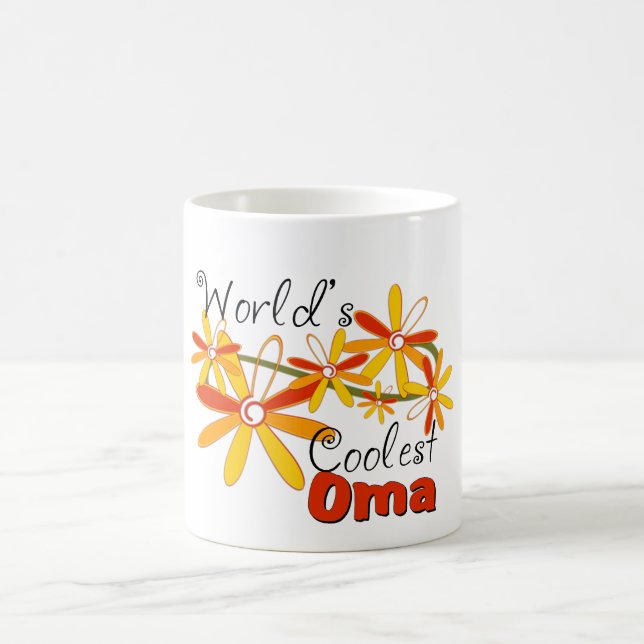 Das coolste Oma der Blumenwelt Kaffeetasse (Mittel)