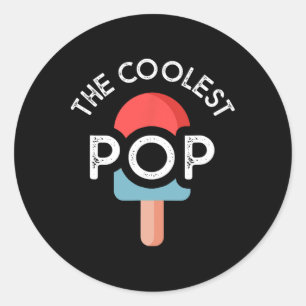Das Coolste Pop Funny Vater Shirt für Vater Vather Runder Aufkleber