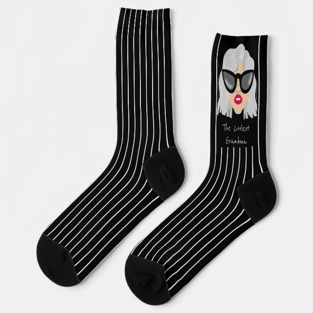 Das Coolstste Oma mit dem Individuelle Name der Br Socken (Linkes Detail)