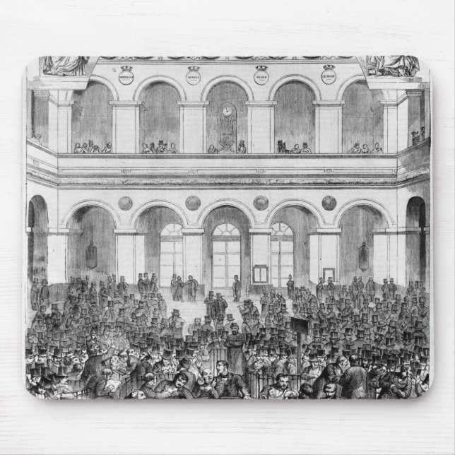 Das "Corbeille" an der Paris-Börse, 1873 Mousepad (Vorne)