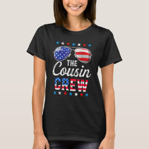 Das Cousin Crew Flag American Fireworks 4. Jul T-Shirt