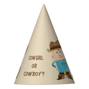 Das Cowgirl-oder Cowboy-Geschlecht decken Partyhütchen