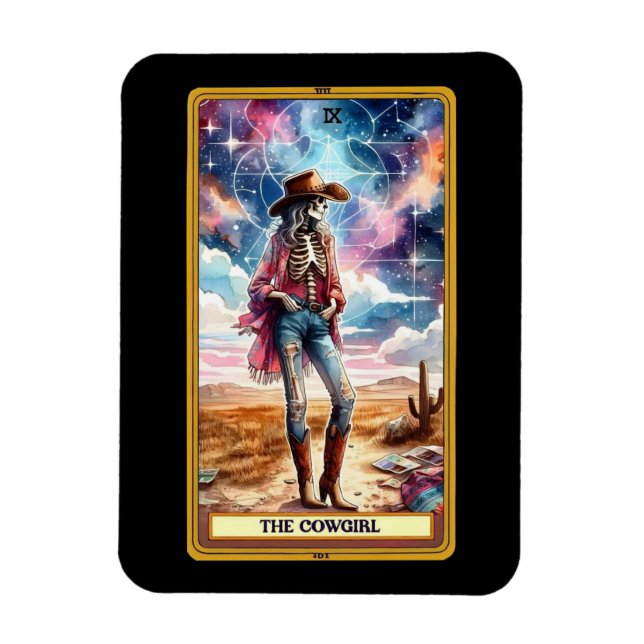 Das Cowgirl Tarot Card Magnet (Vertikal)