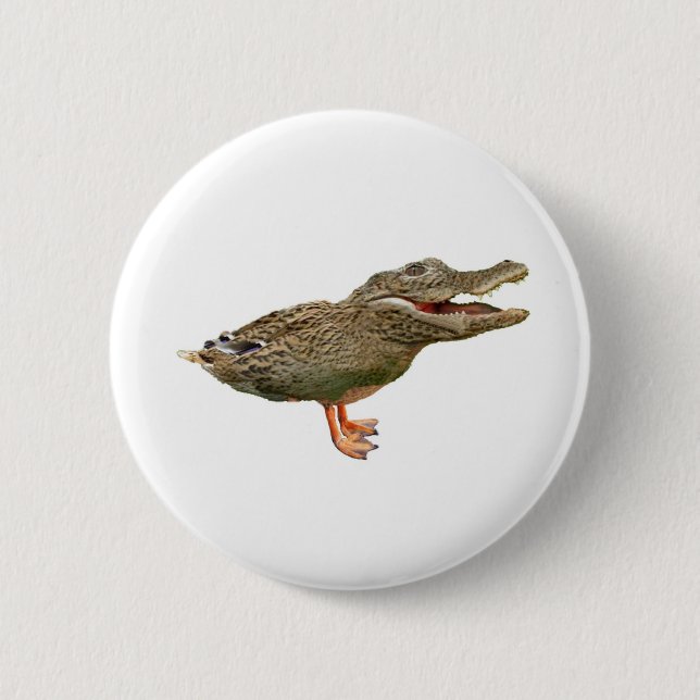 Das Crocoduck mit Füßen Button (Vorderseite)
