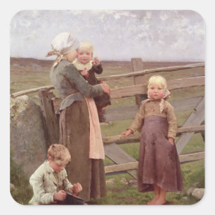 Das Dalby Tor, Skane, 1884 Quadratischer Aufkleber