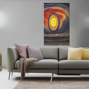 Das dämonische Auge AI Art Poster