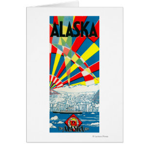 Das Dampfschiff-Poster der Alaska-Linie