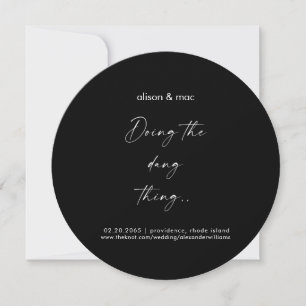 Das Dang-Ding-Round-Black-Wedding Save The Date