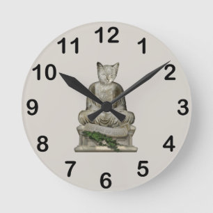 Das Dao der Meow-Uhr Runde Wanduhr