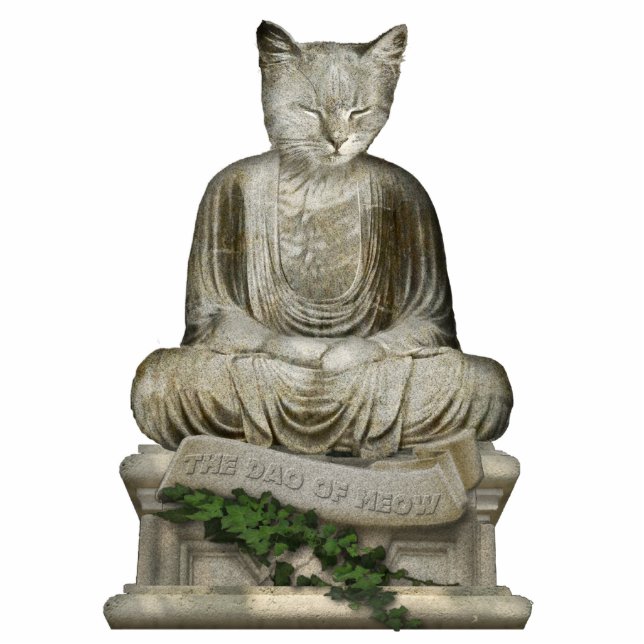 Das Dao von Meow Freistehende Fotoskulptur (Vorne)