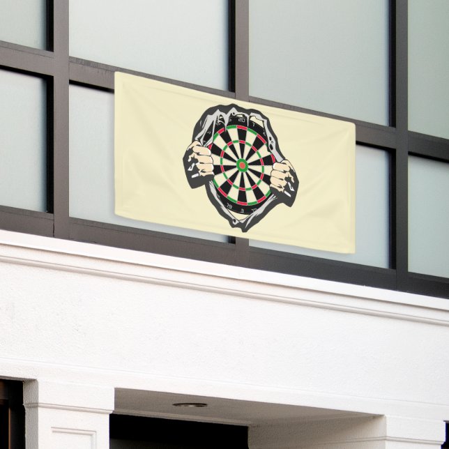 Das Dartboard auf der Brust! Tischset! Banner (Äußeres Gebäude)