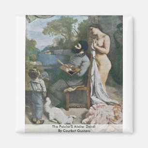 Das Das Atelier-Detail der Maler durch Courbet Magnet