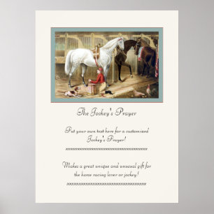 Das ~ das Gebet des Jockeys setzte Ihr Gebet hier! Poster