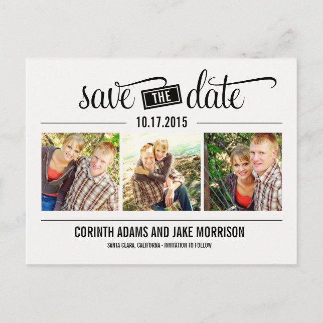 "DAS" Datum - Save The Date Karte (Vorderseite)