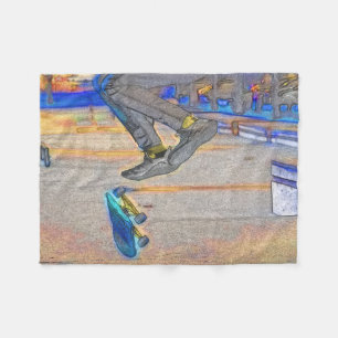 Das Deck drehen - Skateboard-Trick Fleecedecke