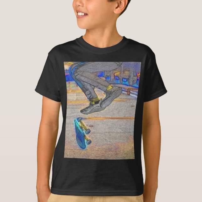 Das Deck drehen - Skateboarding Trick T-Shirt (Vorderseite)