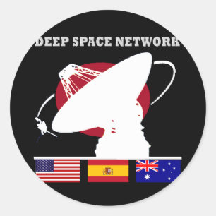 Das Deep Space Network der NASA Runder Aufkleber