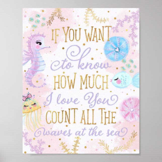Das Dekor des Kinderzimmers "Sea Quote" Poster (Vorne)