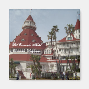 Das Del Coronado Hotel-Quadrat-Button Magnet