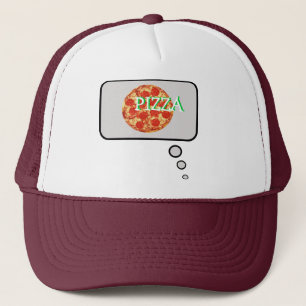 Das Denken an Pizza denken Blasen-Hut Truckerkappe