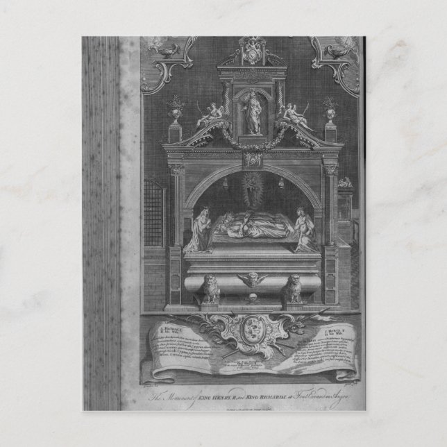 Das Denkmal für Henry II und Richard I Postkarte (Vorderseite)