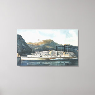 Das Der HudsonSteamboat ` St. John Leinwanddruck