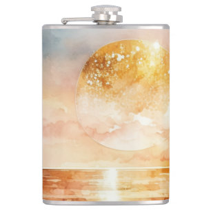 Das Design der Aquarell Beach Serie 1 Flachmann