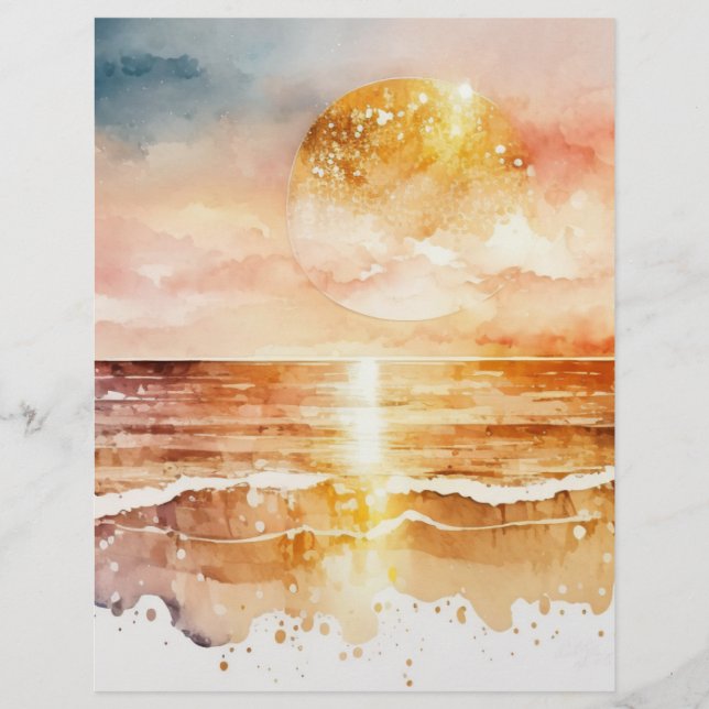 Das Design der Aquarell Beach Serie 1 Flyer (Vorne)