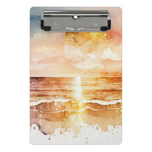 Das Design der Aquarell Beach Serie 1 Mini Klemmbrett