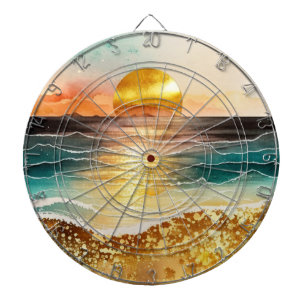 Das Design der Aquarell Beach Serie 3 Dartscheibe