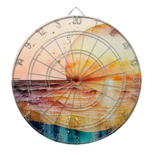 Das Design der Aquarell Beach Serie 3 Dartscheibe