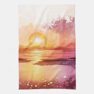 Das Design der Aquarell Beach Serie 3 Geschirrtuch