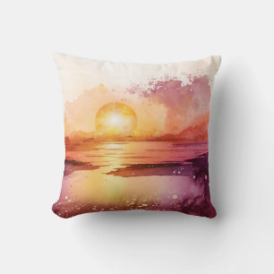 Das Design der Aquarell Beach Serie 3 Kissen