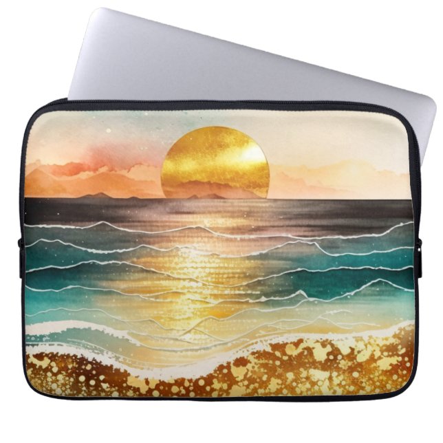 Das Design der Aquarell Beach Serie 3 Laptopschutzhülle (Vorderseite)