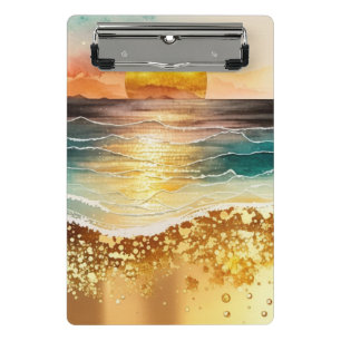 Das Design der Aquarell Beach Serie 3 Mini Klemmbrett