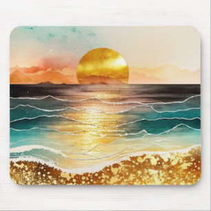 Das Design der Aquarell Beach Serie 3 Mousepad
