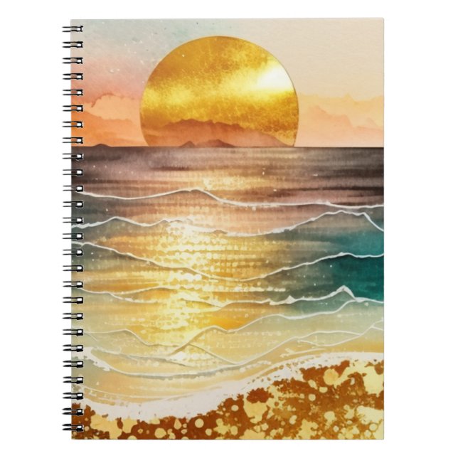 Das Design der Aquarell Beach Serie 3 Notizblock (Vorderseite)