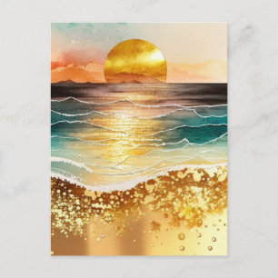 Das Design der Aquarell Beach Serie 3 Postkarte