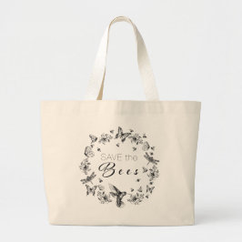Das Design der Bienen-Jumbo-Tasche in Schwarz gere Jumbo Stoffbeutel