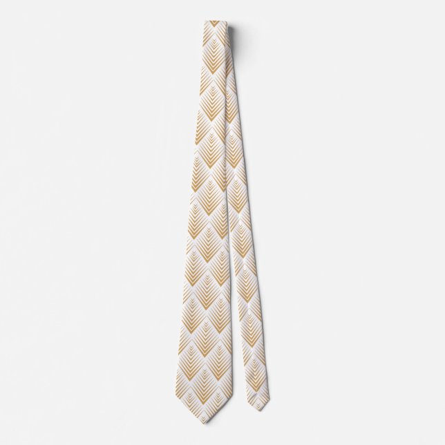 Das Design der Blume des Lüfters im Art-Deco-Stil Krawatte (Vorderseite)