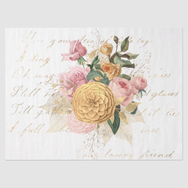 Das Design der Bouquet-Serie 91 Seidenpapier (Vorderseite)