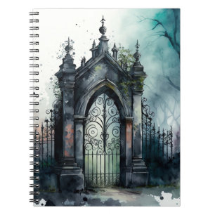 Das Design der gotischen Friedhof Gate Serie 11 Notizblock