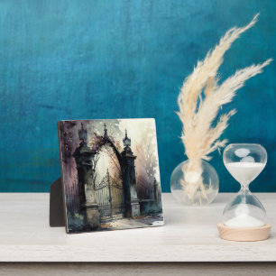 Das Design der gotischen Friedhof Gate Serie 12 Fotoplatte
