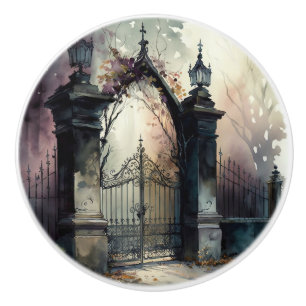 Das Design der gotischen Friedhof Gate Serie 12 Keramikknauf